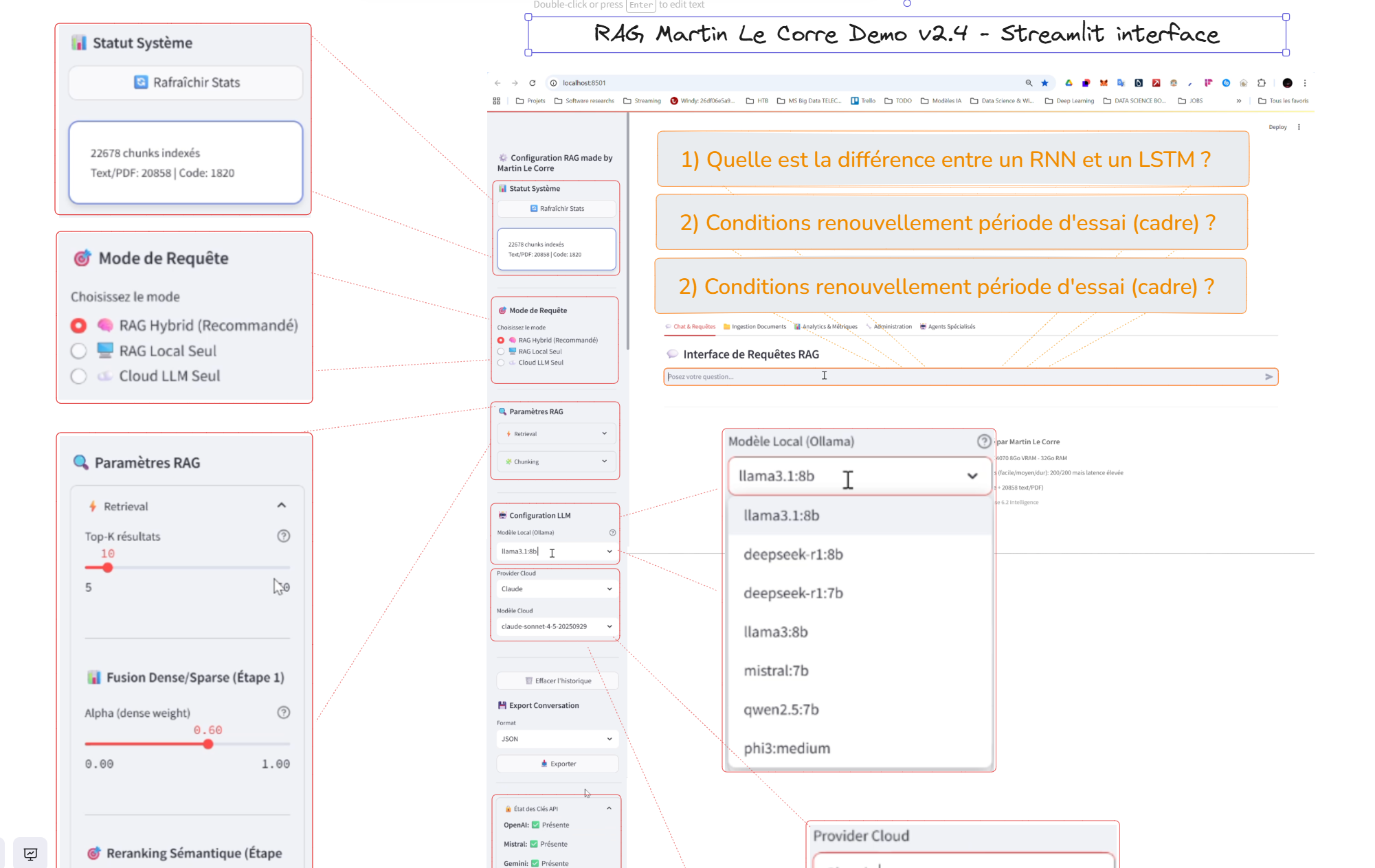 Streamlit Interactive Interface